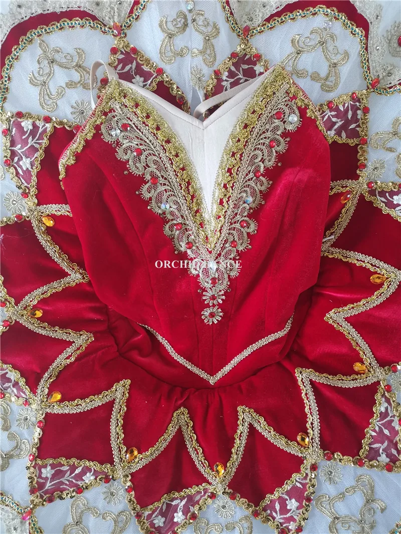 Высокое качество изготовление размеров под заказ 12 балетная одежда для сценических выступлений красный профессиональная балетная юбка пачка для взрослых