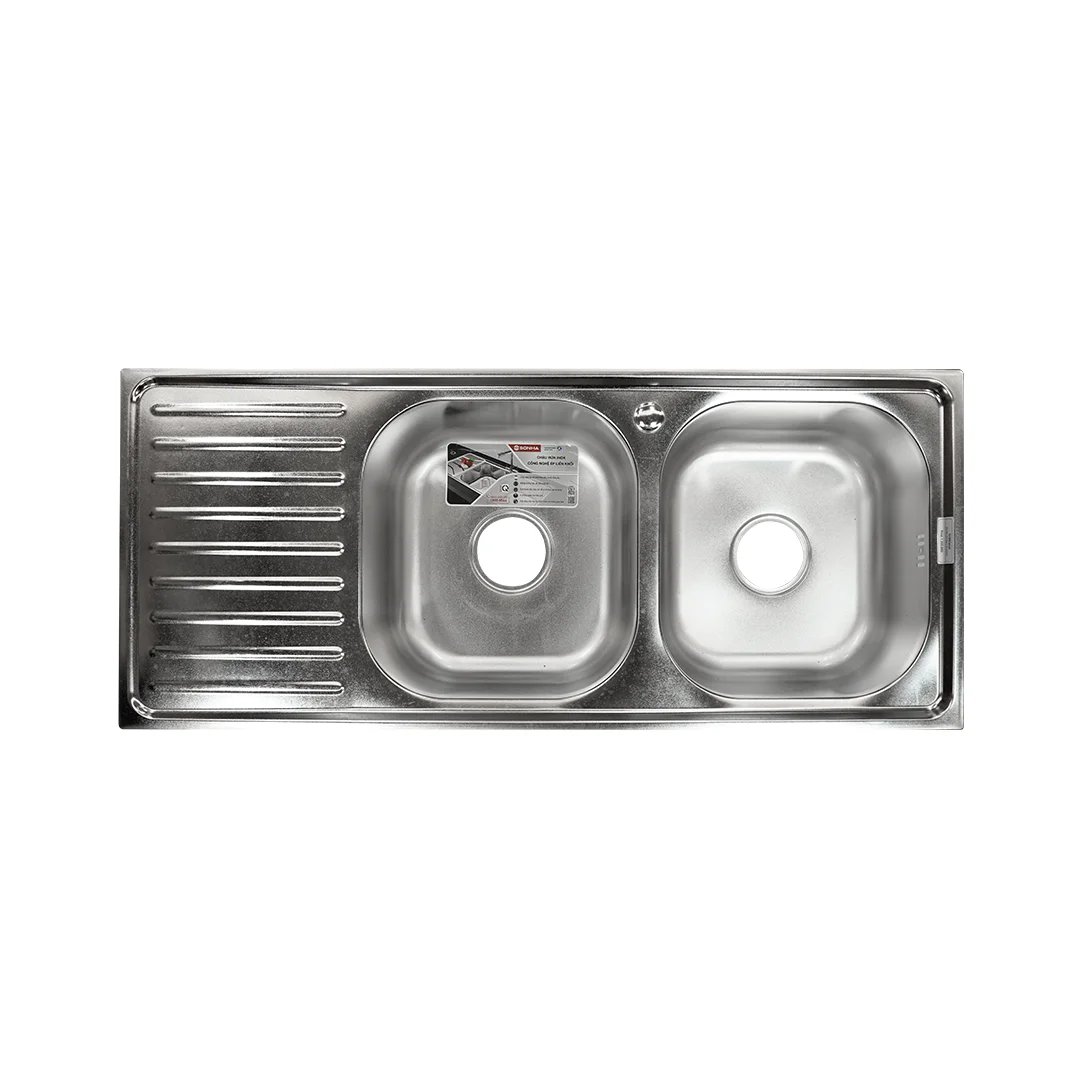 Wholesales Prices Double Bowl Stainless Steel Pressed Kitchen Sinks with Working Table