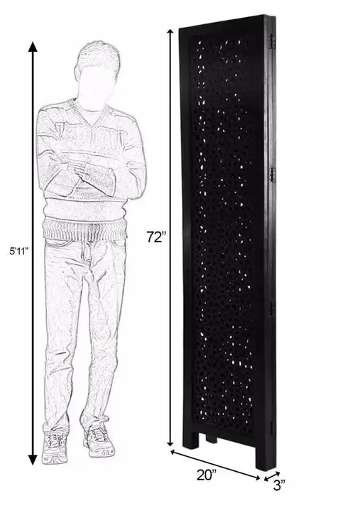 Room Divider Partition for Living Room 4 Panels - Room Separators Screen Panel for Home & Kitchen to be Placed in Zig-Zag