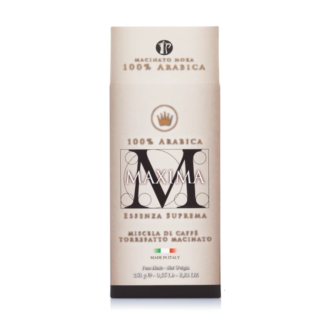 PREMIUM QUALITY 100% Arabica gourmet blend made in Italy ground coffee moka Maxima 250g for retail