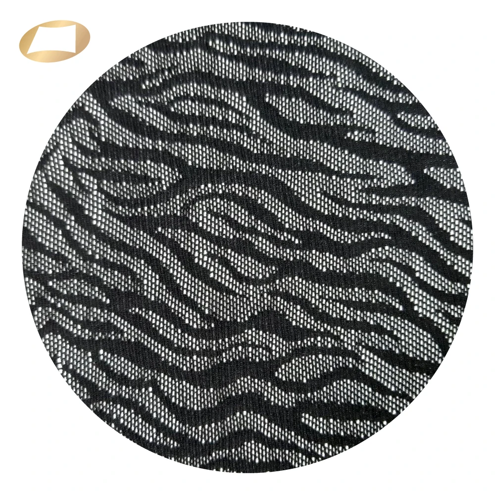 Animal print lace polyamide spandex jacquard fabric for dress
