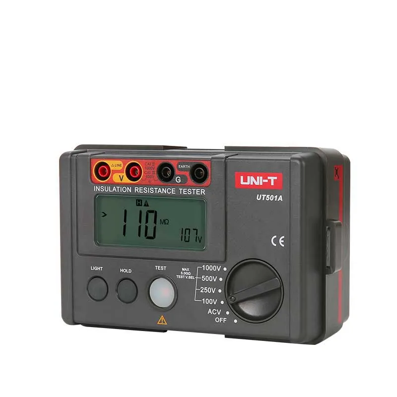 
UNI-T UT501A 100V~1000V Insulation Resistance Meter Ground Tester Megohmmeter Voltmeter 