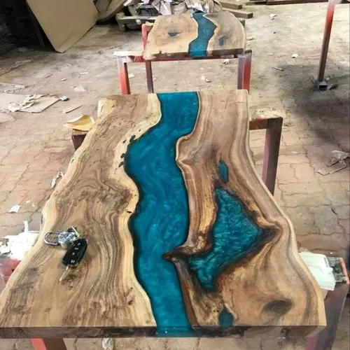 Высококачественный обеденный стол из эпоксидной смолы дерева акации