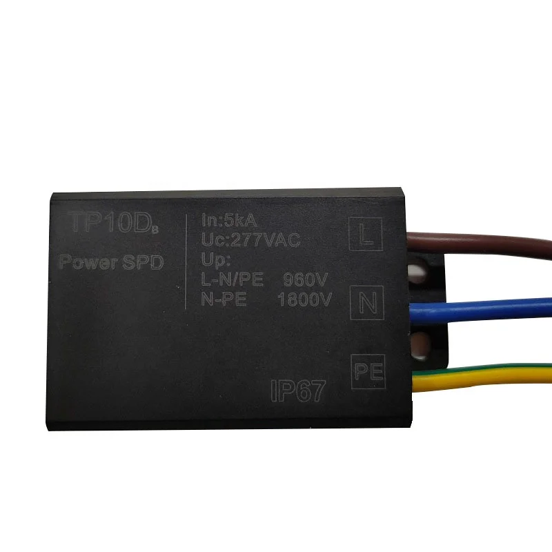 TP10D Outdoor Lighting SPD Surge Protection Devices 10kV LED Street Light Surge Protector UL1449