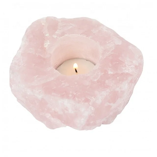 natural stone candle holder Rose Quartz natural agate candle holder Wholesaler Supply