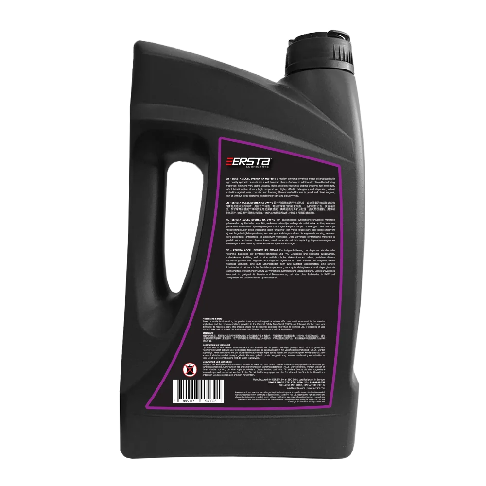 Надежная защита Хорошая подача экстремальных холодных добавок аварийное моторное масло PCMO- ACCEL EVEREX RX 0W40 для легкового автомобиля