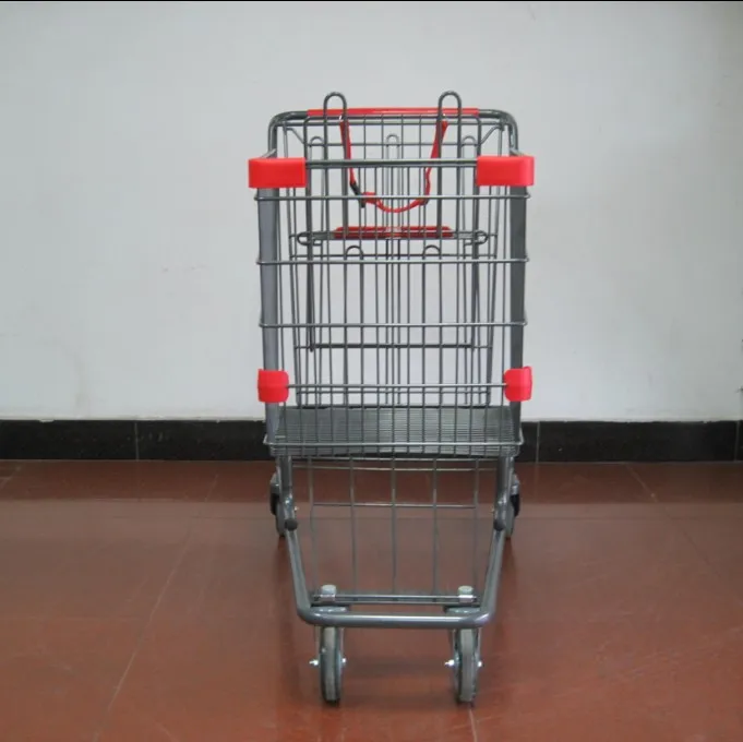 MOQ 50 PCS 220L Supermarket Steel Shopping Cart, Grocery Metal Cart
