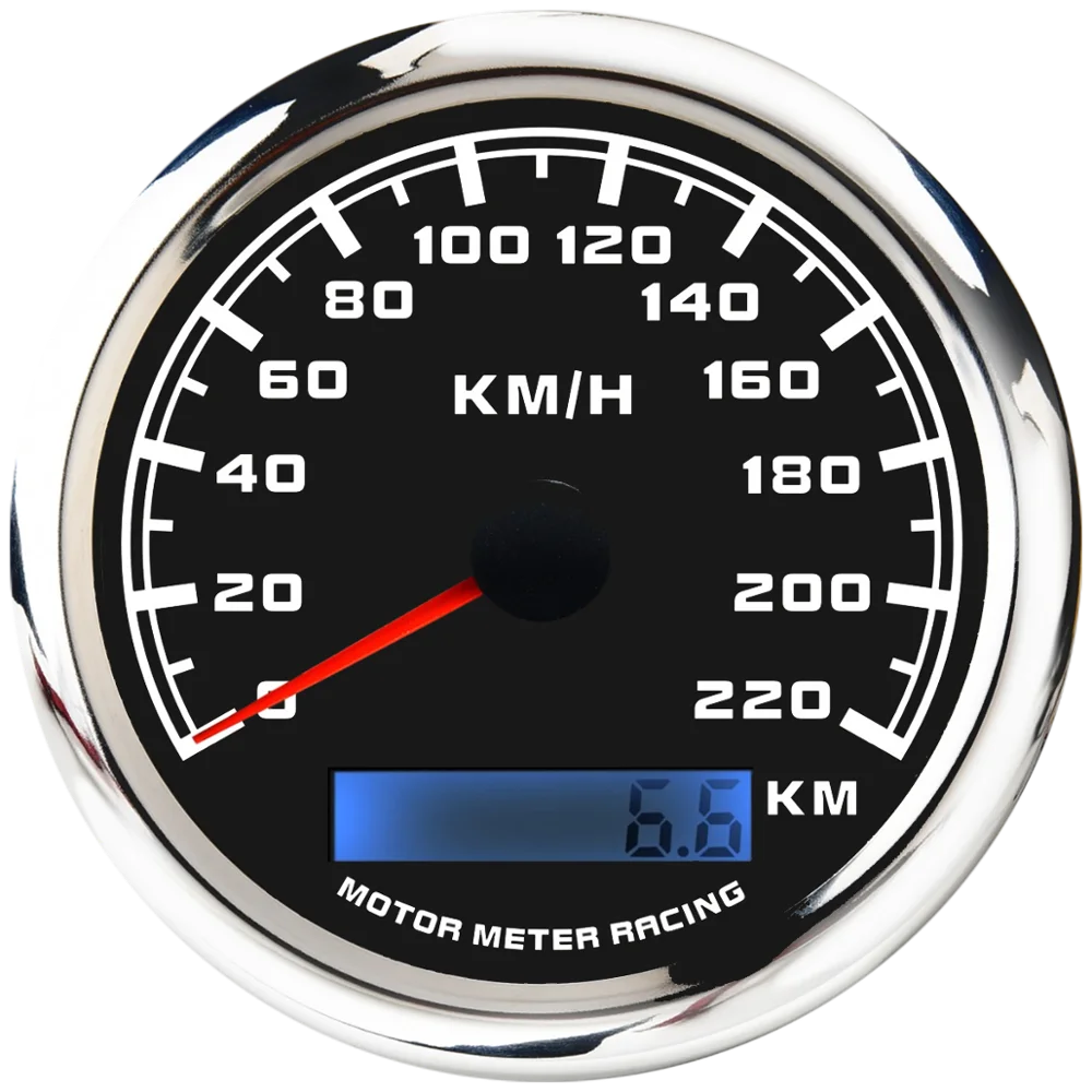  Цифровой Белый светодиодный дисплей 85 мм 220 км/ч Электрический GPS Спидометр для