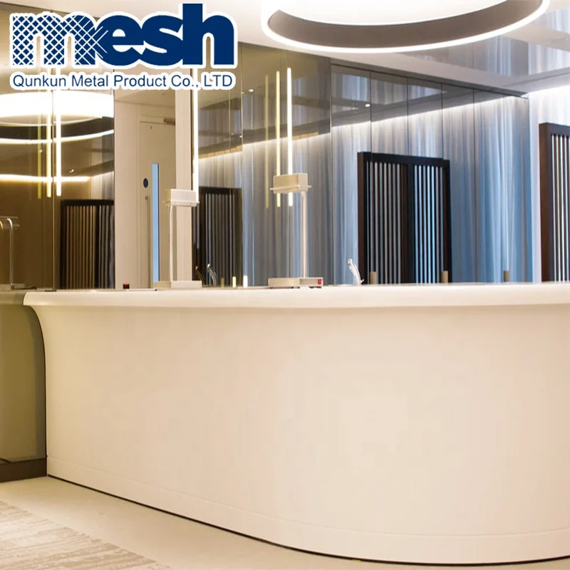 Tempered Laminated Glass Metal Wire Mesh For Room Decoration