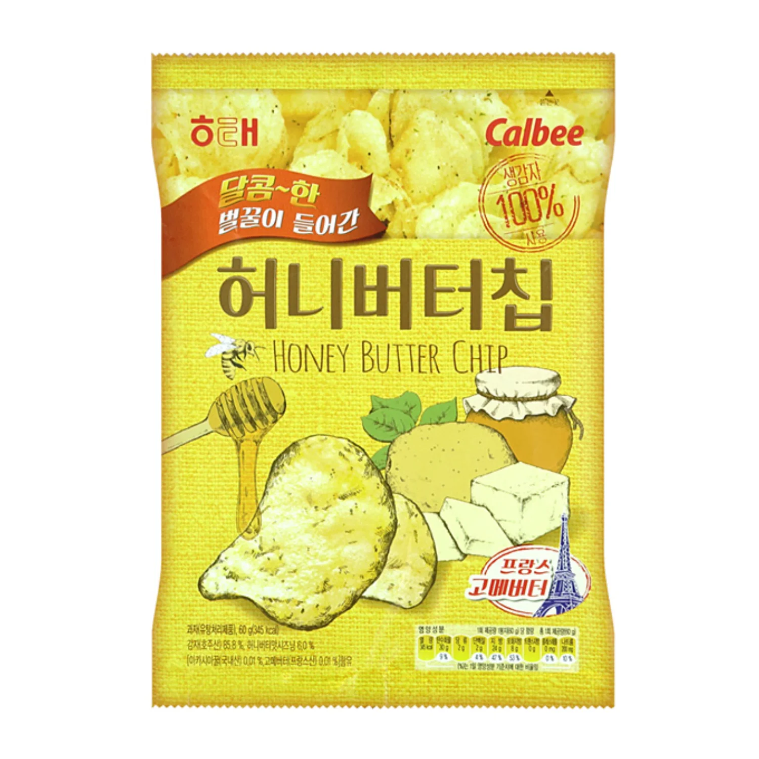 Sweet Potato Snack Chip product Honey Butter Chip 60g made in Korea (10000000129643)