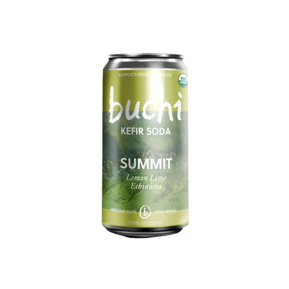 Buchi Kefir 12/8oz Lemon Lime Echinacea Organic Kefir Soda Non Dairy Probiotic Tonic Can Premium Quality