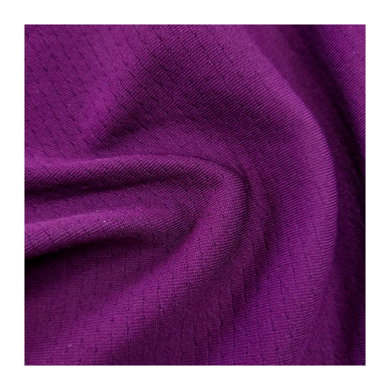  Функциональная впитывающая влагу 100% Полиэстеровая сетчатая фиолетовая ткань в клетку двухсторонняя функциональная трикотажная stoffes
