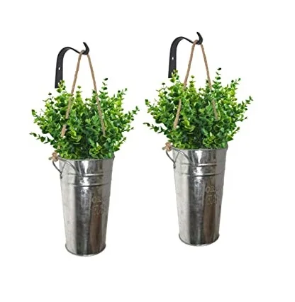 Good Fashion Indoor Outdoor Balcony Wall Fence Plant Stand Metal Hanging Pot Plant Stand Flower Pot From India