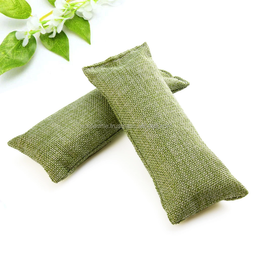 Air purifying sachets bamboo coconut activated charcoal odor absorbing bags for cars and shoes