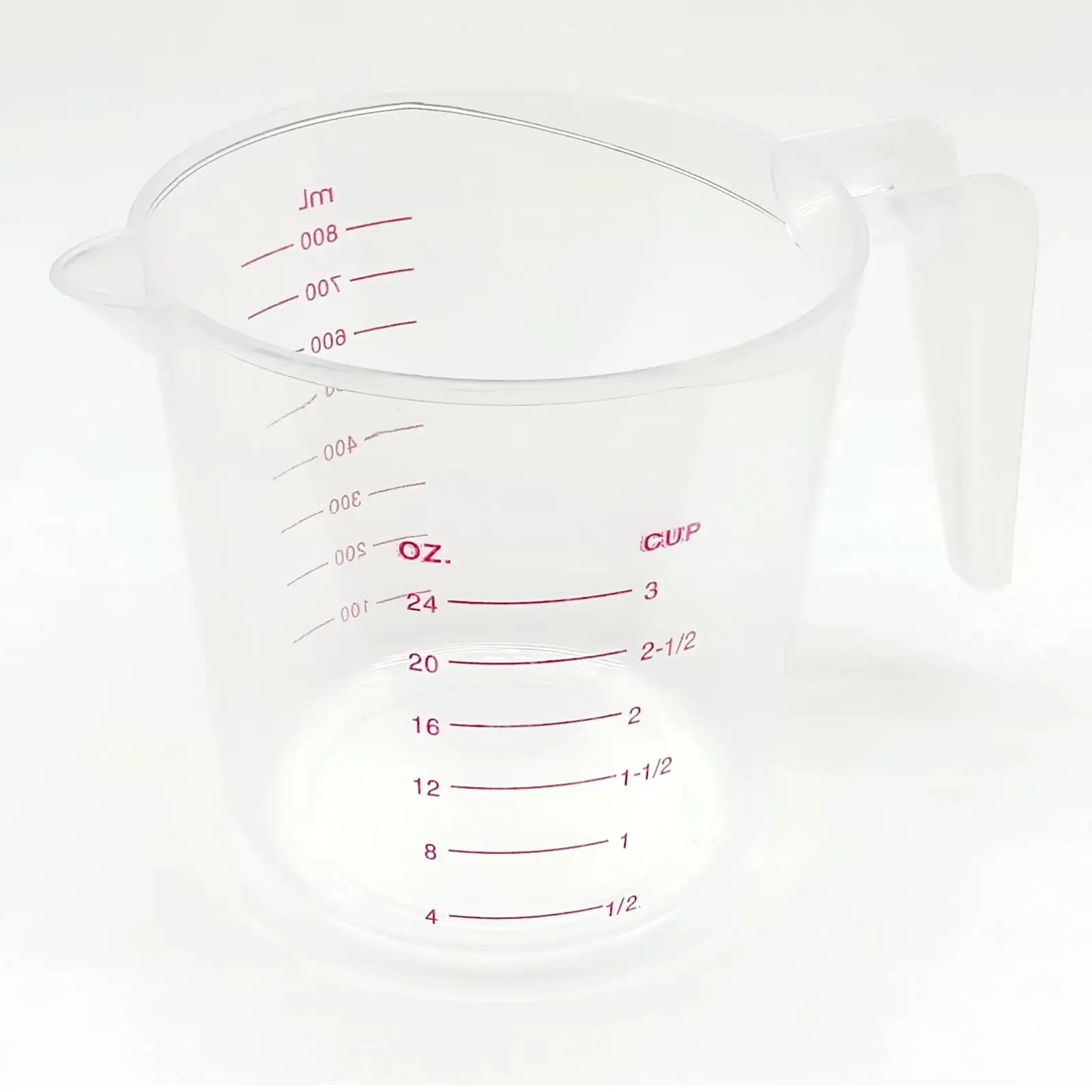 Imperial Metric Clear Plastic Sustainable 0.8L Kitchen Measuring Tools Measure Cup with High Quality Food Grade Polypropylene PP