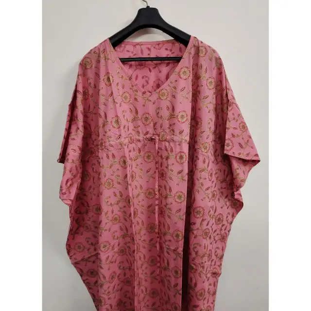 Индийская Хлопковая женская одежда, кафтан, домашняя одежда, этнический халат, ручная работа, Пляжная накидка на бикини, кимоно, ночное платье, макси-платье