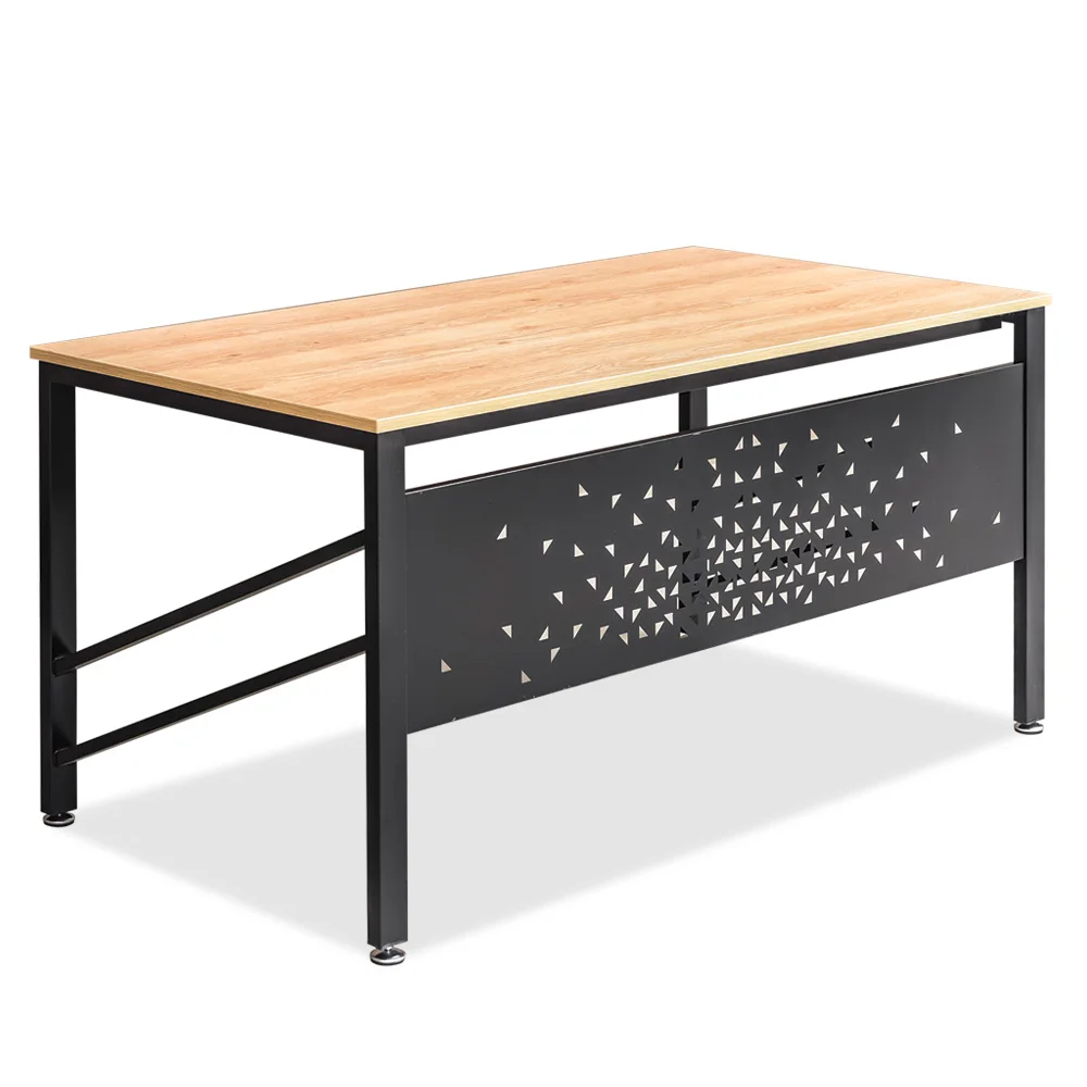 Industrial office desk furniture Writing Table Wooden Top Metal Legs PC modern executive office desk Computer Desk (1700003018668)