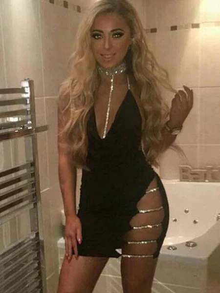 
2021 top quality Sleeveless Sexy Club Dress Leather Like Sleeveless Zipper Women Going Out Dresses 