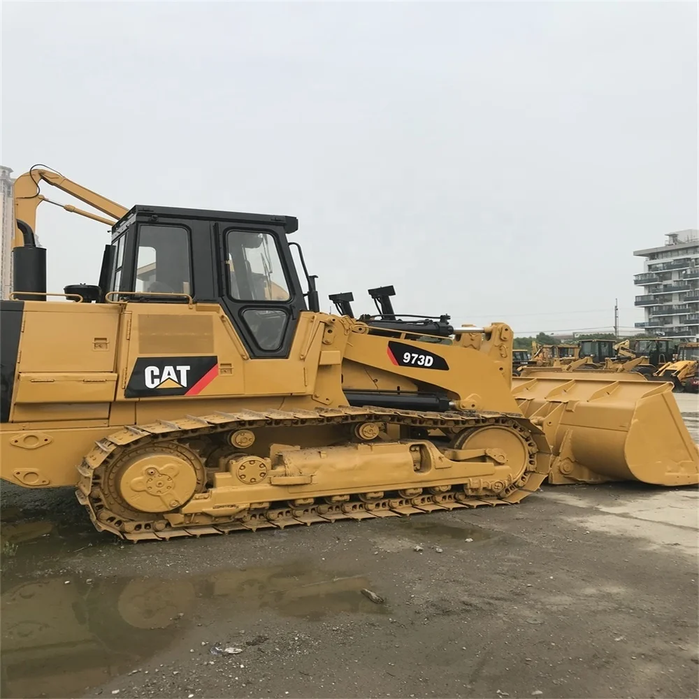 Cat оригинальный американский 973D б/у тракторный погрузчик на продажу