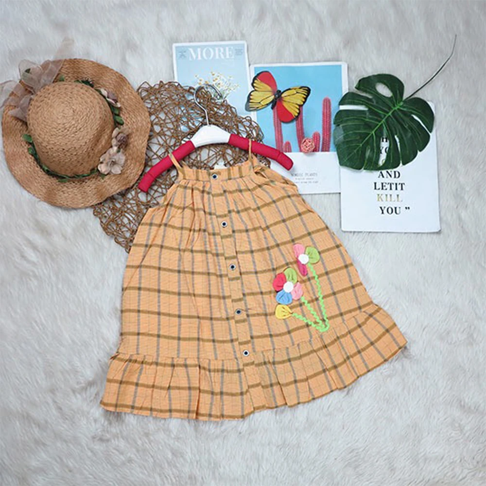 Summer Girls Dresses Kids Girls Sleeveless Dresses Girls Clothes Casual Dresses Made In Vietnam