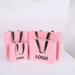Custom Printed Personalized Color Gift Shopping Craft Packaging Paper Bags with Logos