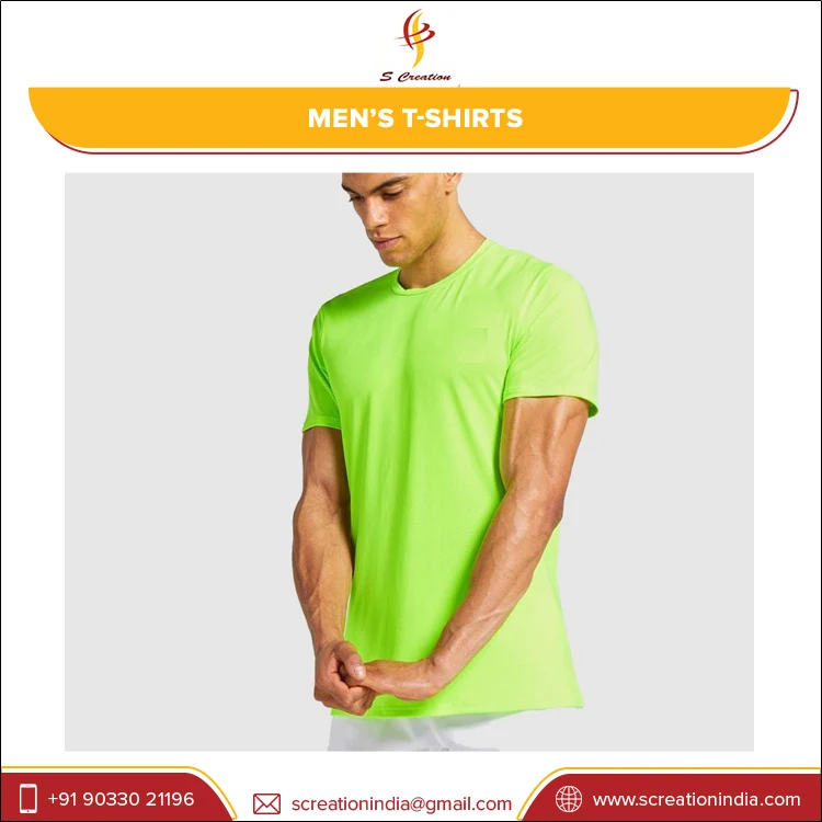 Low MOQ Customized OEM Men Gym Sports Running T Shirts Slim Fit Dry 100% Polyester Stretchable T-shirts
