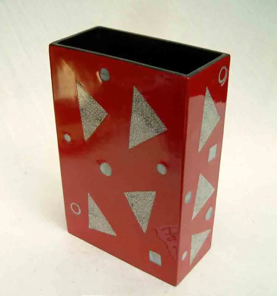 
Rectangular lacquer vase with egg-cell finishing, Vietnam handicrafts, for home-decor, tableware, kitchenware, houseware 