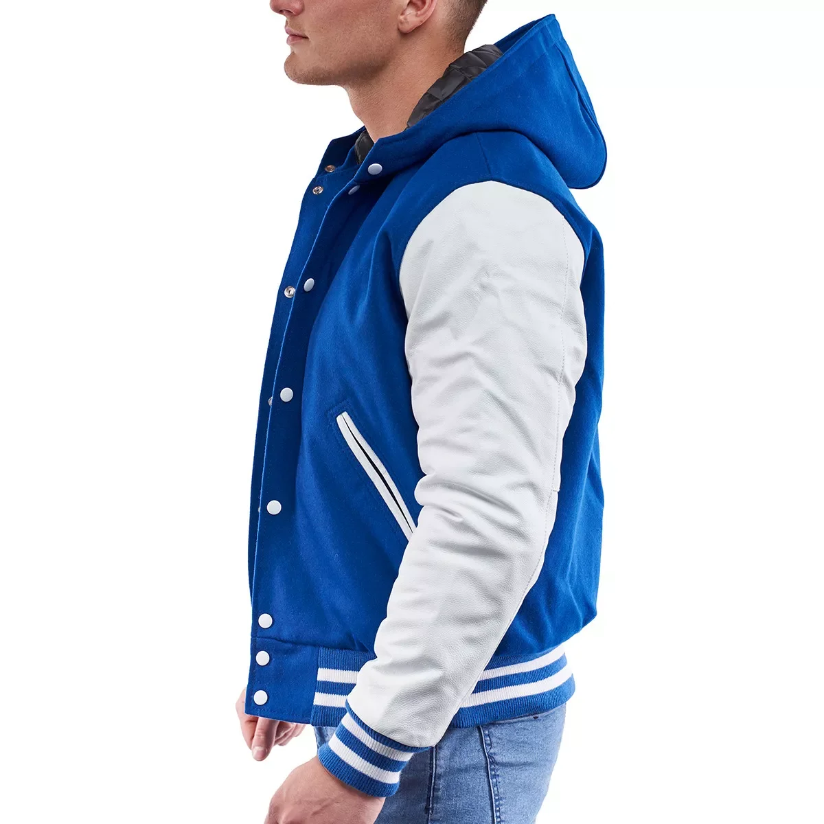 Baseball Varsity Jacket for Men Custom Logos with Wool and Leather Sleeves / American Style Wholesale Schoolboy Jackets