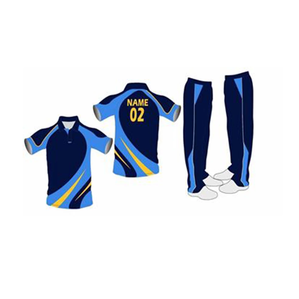 Best Selling Custom Made Team Logo And Name Cricket Jersey Printing Cricket Apparel Wholesale Cricket Uniform