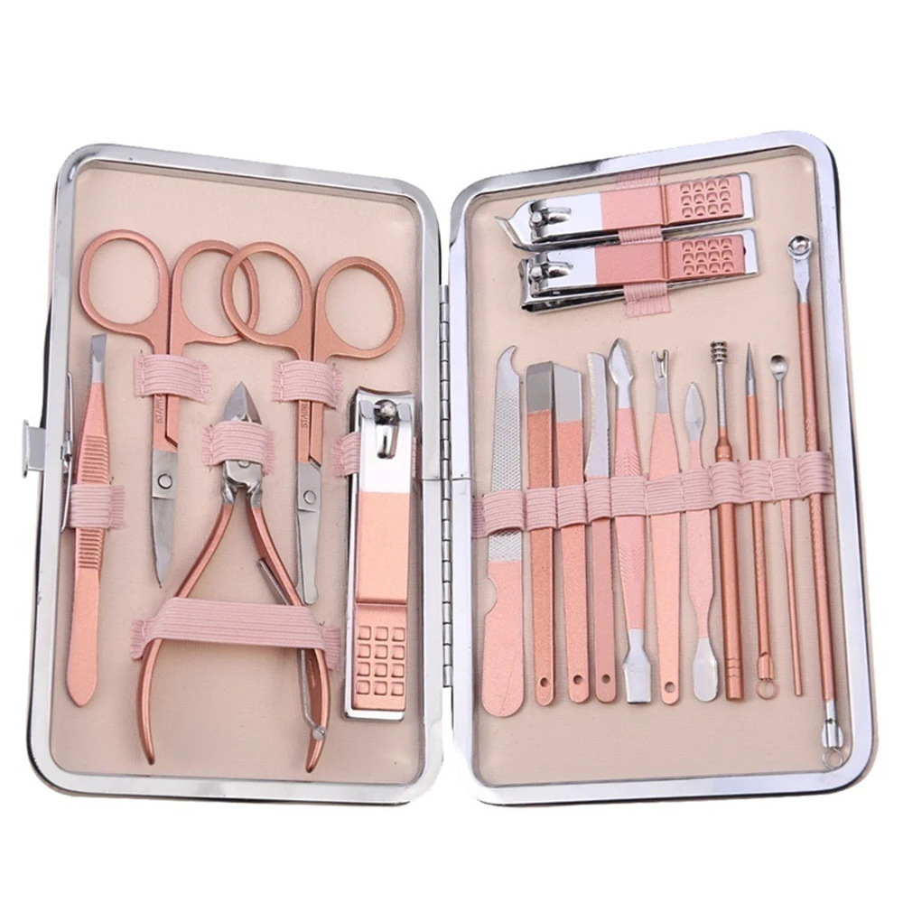 Pure stainless steel manicure and pedicure set reasonable price OEM service low MOQ durable manicure pedicure set