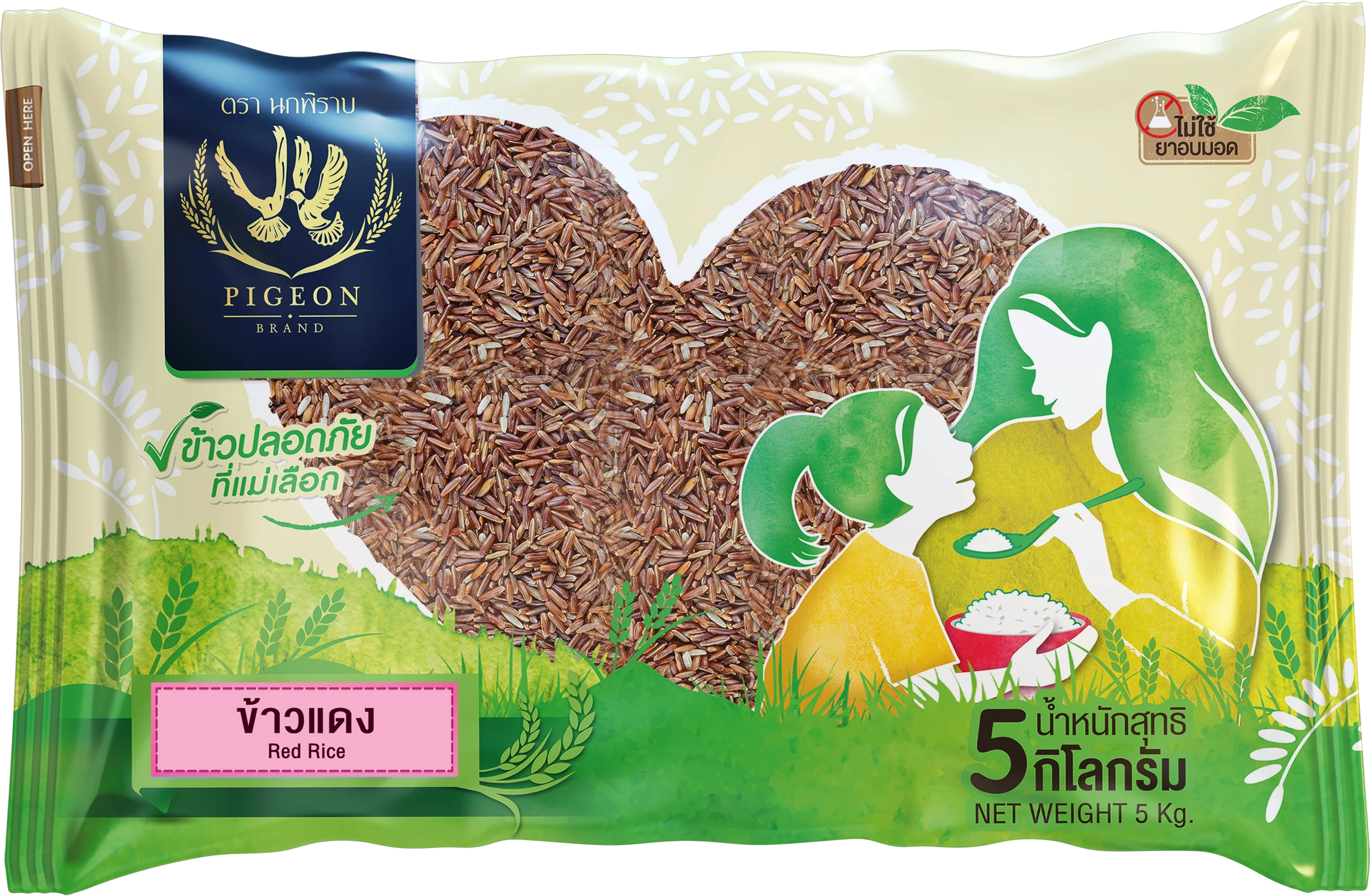 100% Длиннозернистый тайский красный груз рис бренд голубей или OEM от Nopploy Rice