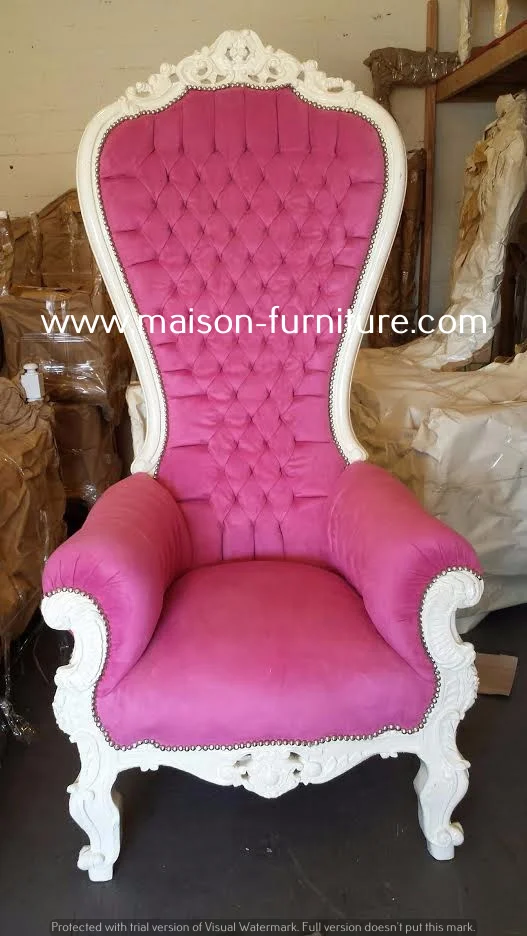 French Baroque High Back King Throne chair