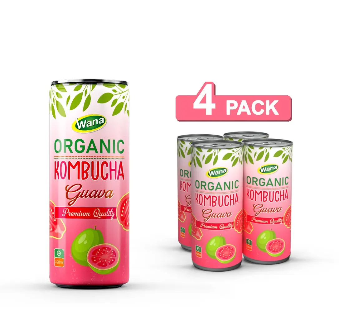 Ваш частный бренд напиток для чая Kombucha с тропическим ананасовым вкусом консервированный 320 мл