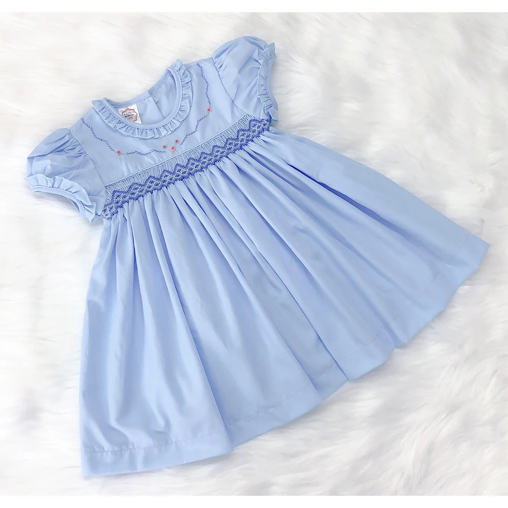 Newest Skirt Smocked Dress Baby Girl Frock Party Dress For Summer Made In Manufacturer Vietnam