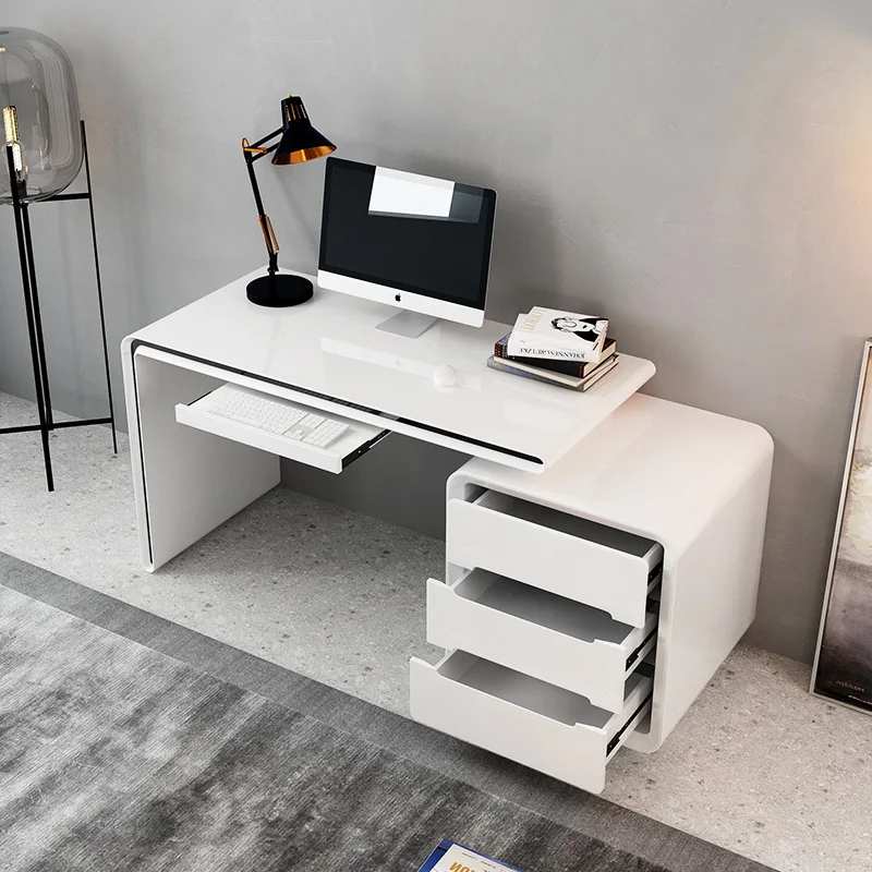 Складной столик l-образной формы регулируемый с полками для хранения школы дома кабинета