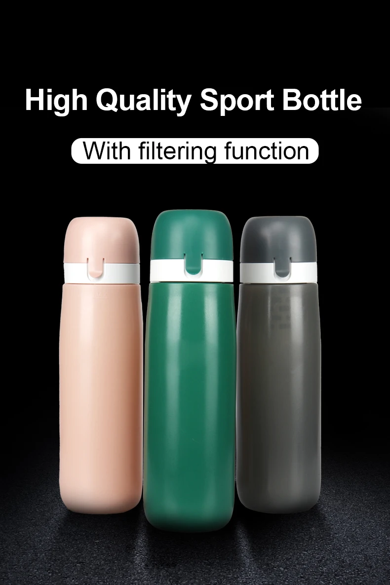 Custom new modern mini outdoor water filter bottle camping hiking travel reusable portable