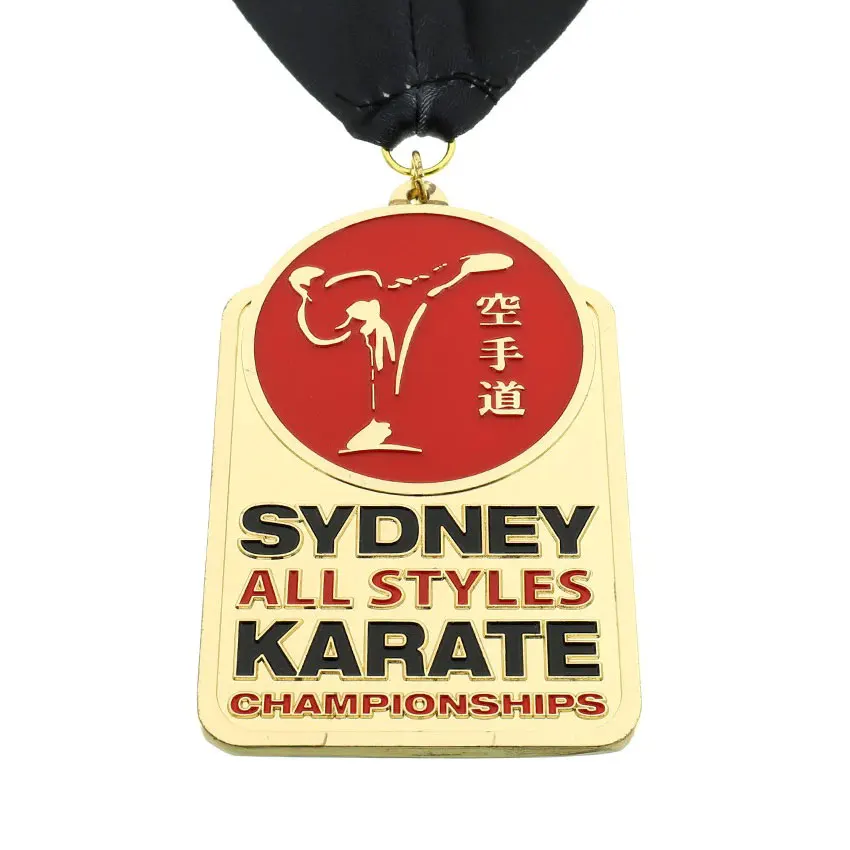 Индивидуальная рекламная литейная спортивная медаль jiu-jзуд карате из цинкового