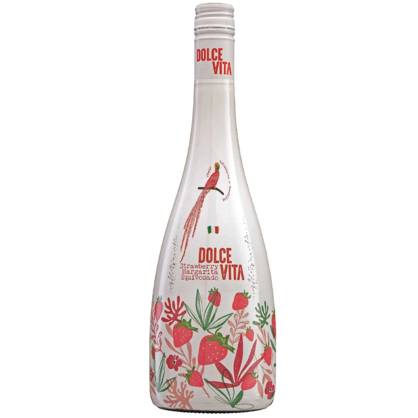 Margarita cocktail flavour strawberry  made in Italy in ceramic bottle 750 ml for export