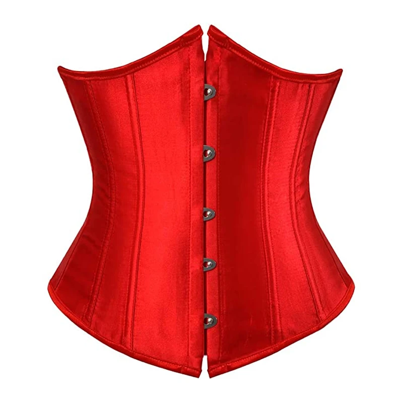 Leather Women Coresets For Red And Orange Color With Latest Design Women Coresets