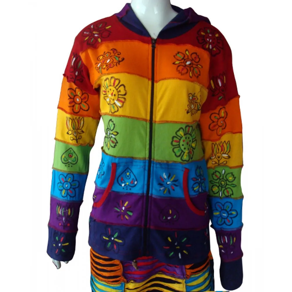 Rainbow Cotton Women Jackets