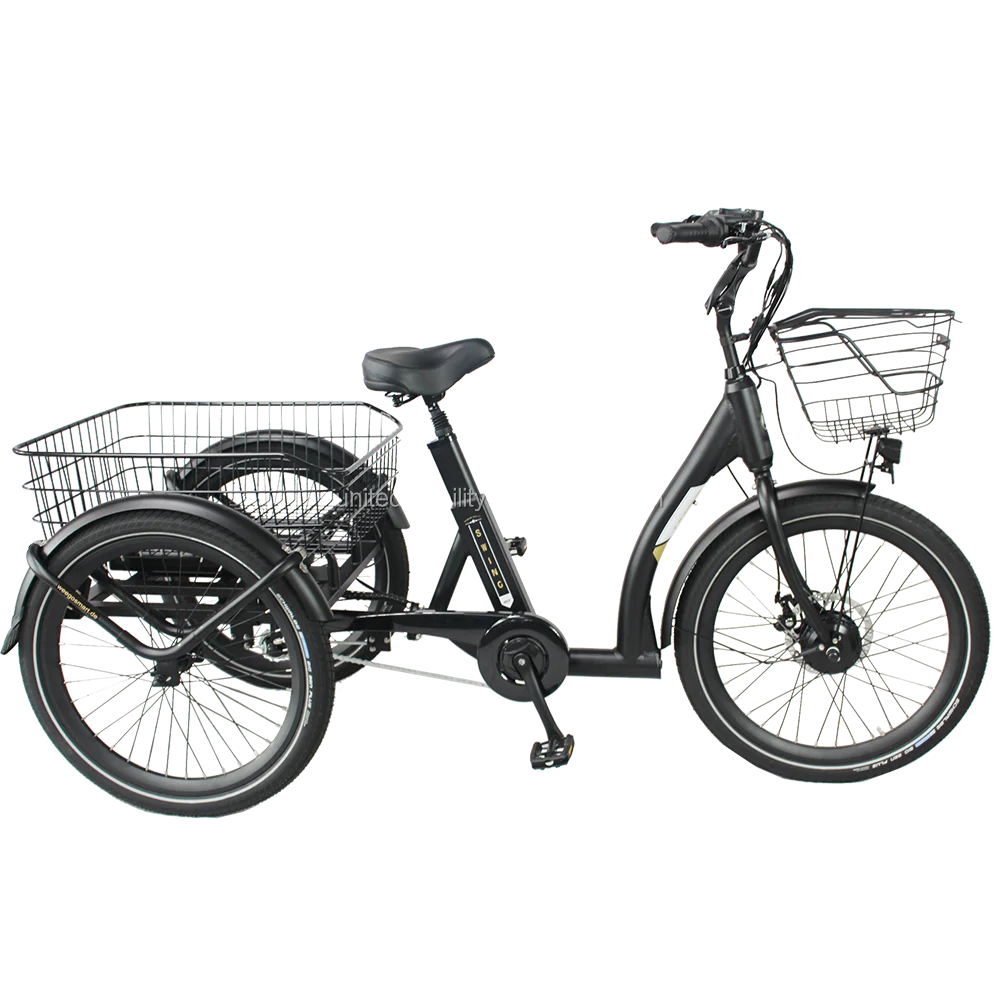 Wuxi united velomobile 13ah Lithium Battery 3 Speed Fashionable 350w Electric Trike