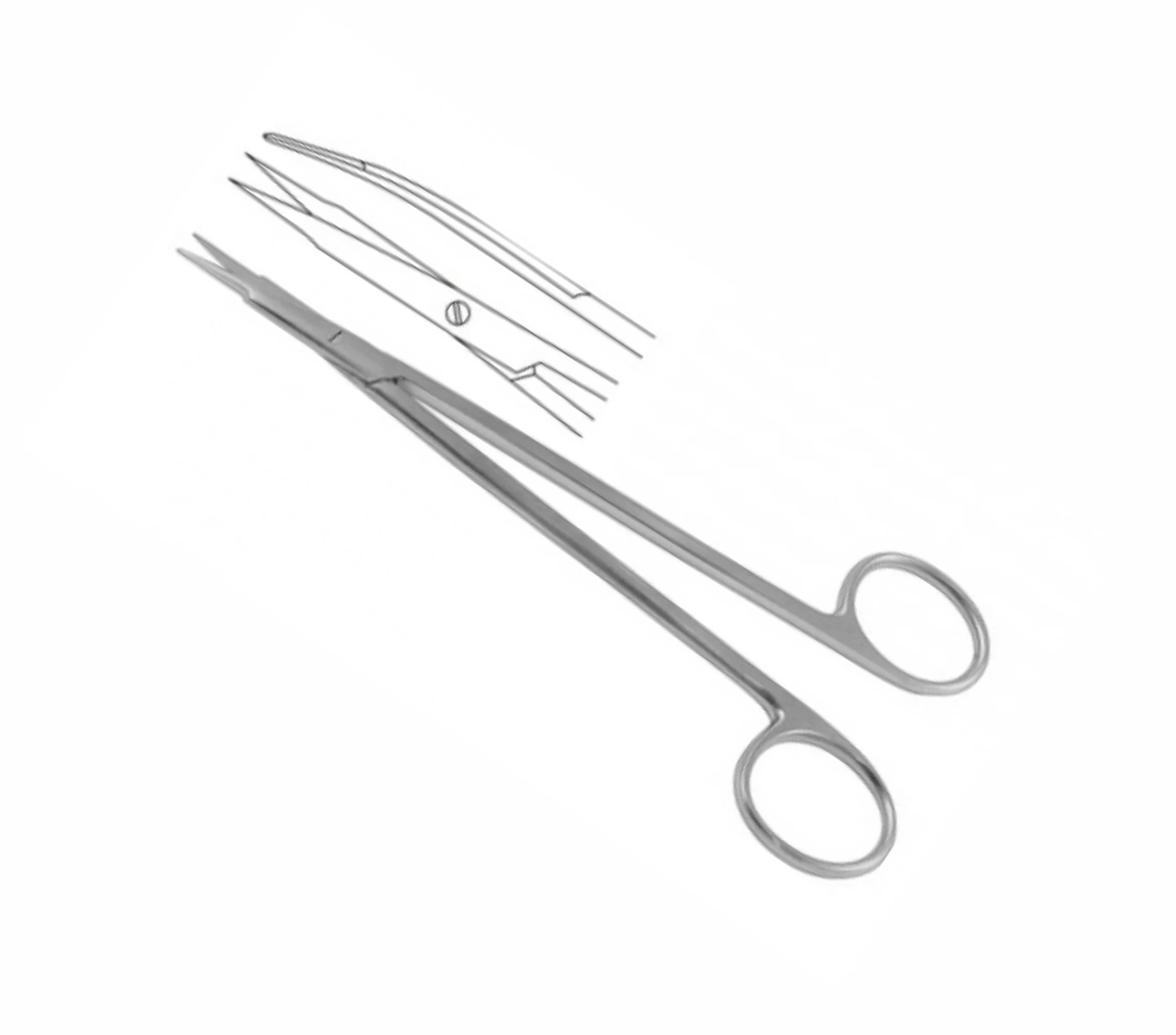 Стоматологические хирургические острые лезвия нержавеющая сталь рейнольд джеймезон разрезающие ножницы изогнутые прямые 18 см операционные CE ISO