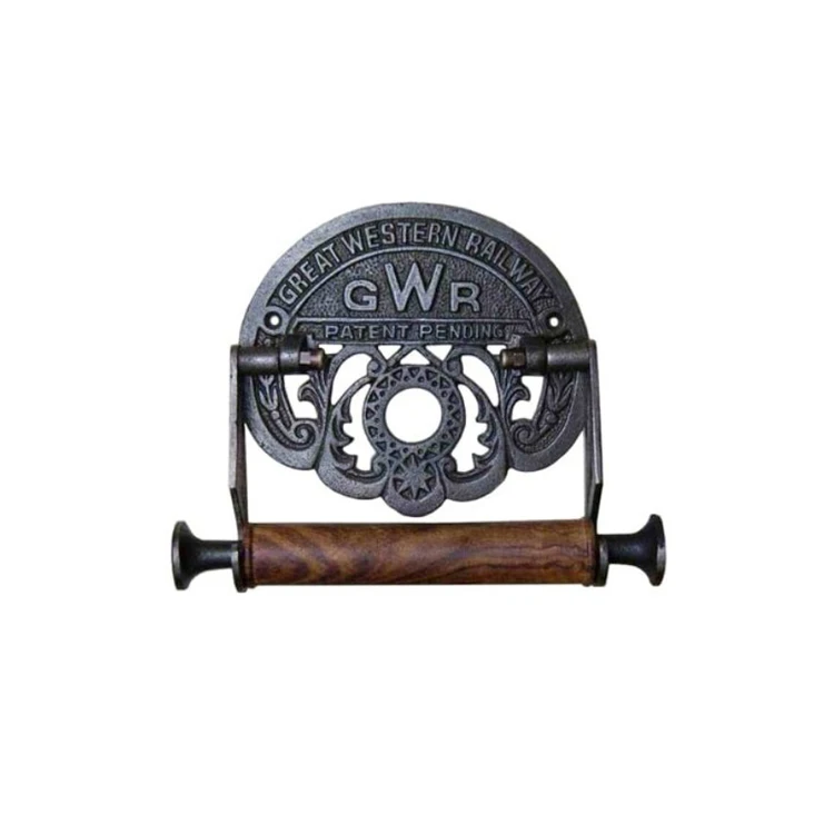 Antique Pattern Victorian Style Cast Iron wall mounted Bathroom Toilet Paper Holder GWR Vintage Toilet Roll Loo Paper Holder