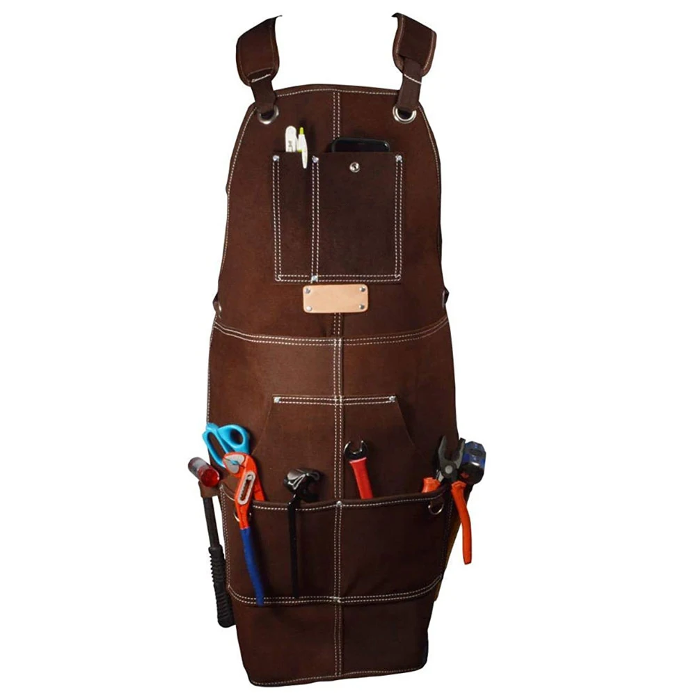 High quality leather carpenter apron, BBQ leather baker apron, leather welding apron