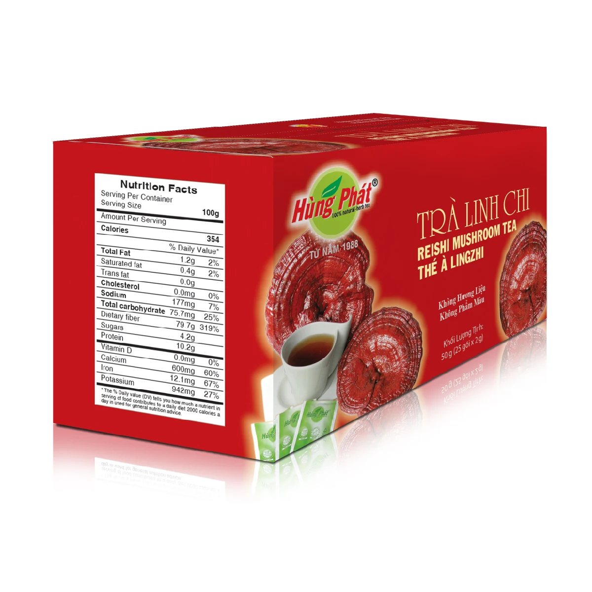 
Reishi Mushrooms Tea 100% Natural Organic Detox Body Herbal Approved HACCP 