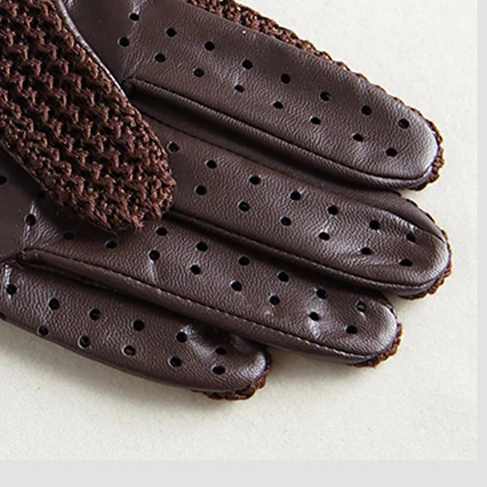 Мужские перчатки из овчины Deerskin мотоциклетные козьей кожи с закрытыми пальцами для вождения