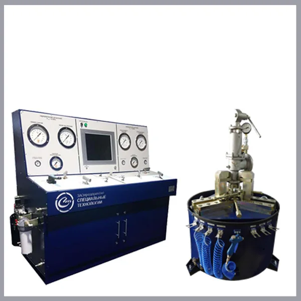 Test bench for hydraulic and pneumatic testing relief valves SPTE 2-1 / Factory Supplier