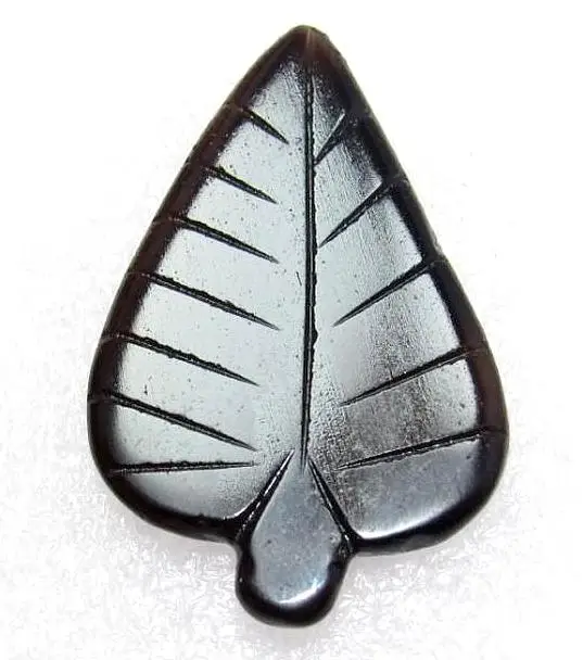 Natural Plain Black Onyx Leaf Shape Polished Loose gemstone cabochon Jewelry Making Wholesale Price