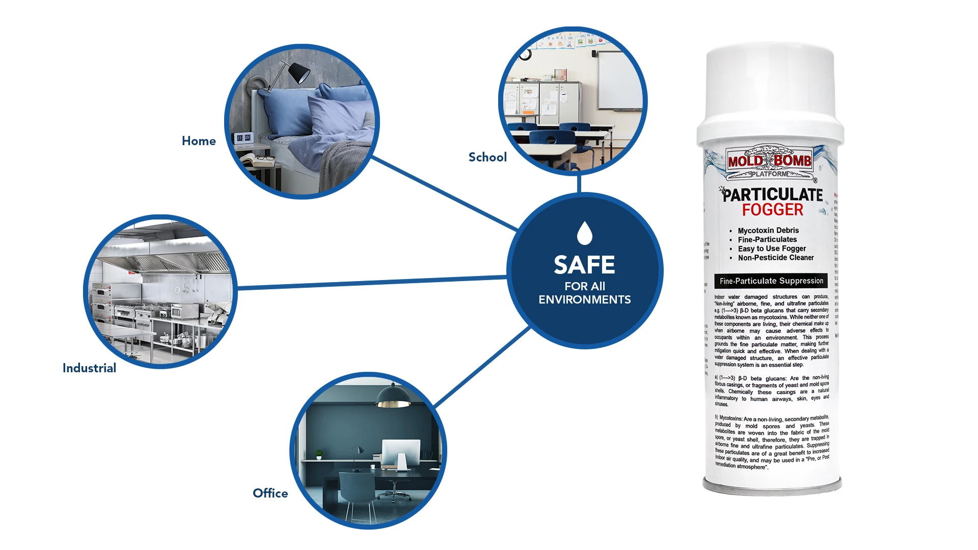 Top Class Product Mold Bomb Fogger Suppresses Mold Spores, Mildew, Fungi Use 1-6oz Can (1 treatment)