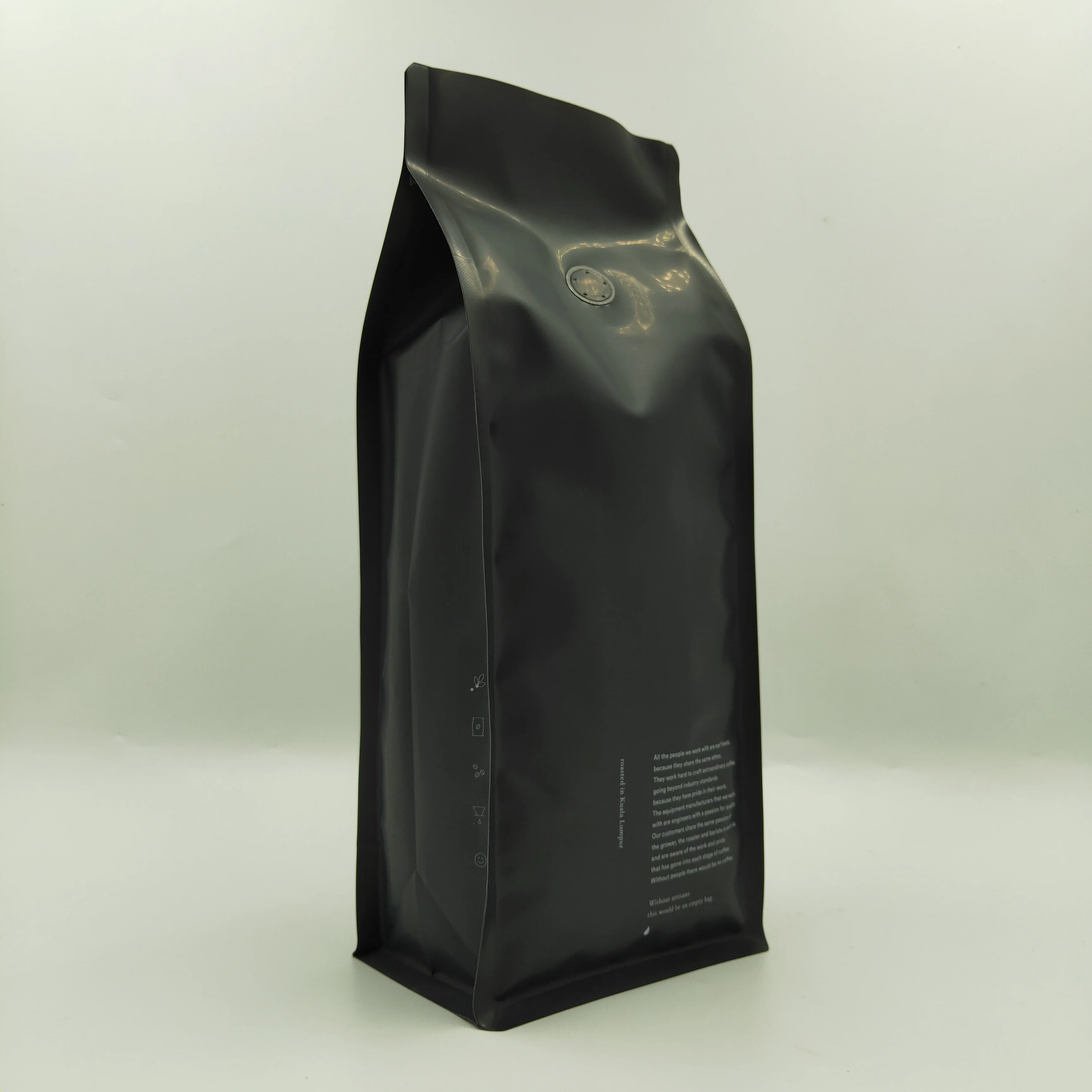 
250g green recyclable mono PE coffee bag with valve 